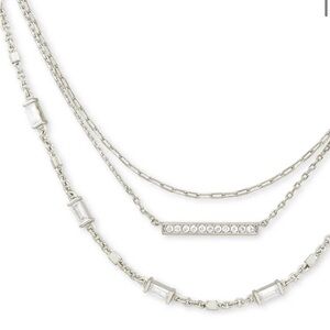 Kendra Scott Addison Multi Strand Necklace Silver- NWT
